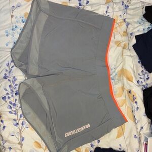 Orangetheory Gray and Orange Athletic Shorts